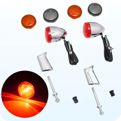 Bullet Rear Turn Signal Indicator Brake Running Lights For Harley Sportster 883 - Image 1 of 4