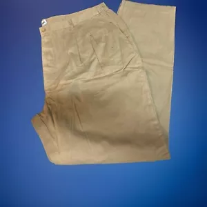 King Size Men’s Chino Pants Size 52 x 38 Big Tall Beige Khaki Slacks NWOT - Picture 1 of 6