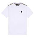 Weekend Offender Mens T-Shirt Check Diaz Logo Branded Crew Neck Tee in White