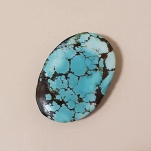 TIBETAN TURQUOISE OVAL CABOCHON LOOSE GEMSTONE 34 X 24 X 7 MM 50 Cts - Picture 1 of 7