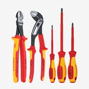 Knipex 5 Pc Automotive Pliers / Screwdriver Tool Set - 1,000 V Insulated - Picture 1 of 1