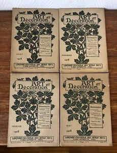 4x Revues ART ET DECORATION 1908 (Nr 2 - 5 - 8 - 11 ) Max Blondat B. Morisot - Picture 1 of 19
