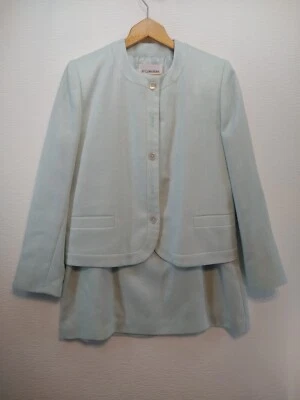 JH Collectibles ~ Skirt Suit Women Top Sz 10 & Skirt Sz 12 - 2 Piece Pastel Blue - Image 1 of 4