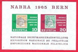 NABRA 1965 Exposición Sellos Bloque 20 Suiza ** MNH. - Imagen 1 de 1