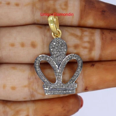 nice design diamond pendant 925 sterling silver handmade diamond pendant - Image 1 of 4