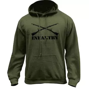 Army Infantry Branch Insignia Military Veteran Pullover Hoodie - Picture 1 of 7