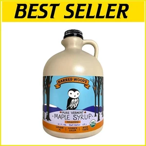 100% Pure Vermont Maple Syrup - 64 oz Organic Grade A Amber for Delicious Dishes - Picture 1 of 9
