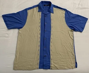 Vintage Nat Nast Shirt Silk Button Up XL Short Sleeve Mens XL Detailed Stitch - Picture 1 of 8