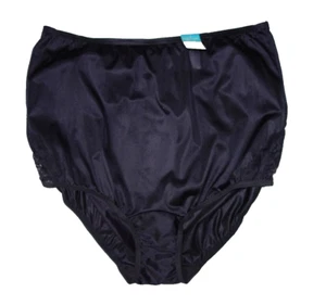 Vanity Fair Perfectly Yours Brief Panties Black Lace Nouveau Inserts Sz 9/2XL - Picture 1 of 8