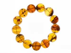 Mexican AMBER Crystal Bracelet - Beaded Handmade Jewelry, Healing Stones, 48452 - Picture 1 of 6