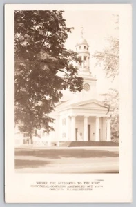 Massachusetts (MA) View RPPC Postcard: 1st Provincial Congress, 1774, Concord - Picture 1 of 2