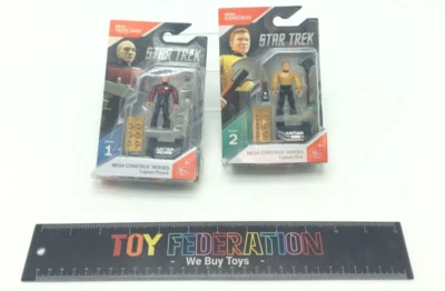 Mega Construx Heroes Star Trek CAPTAIN KIRK & CAPTAIN PICARD - Image 1 of 4
