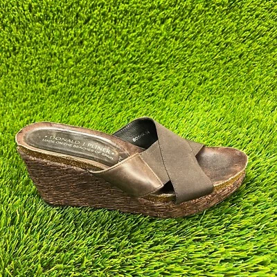 Donald J. Pliner Bosna Womens Size 7.5M Outdoor Cross Strap Wedge Slide Sandals - Image 1 of 4