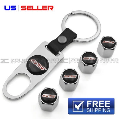 VALVE STEM CAPS KEYCHAIN KEYRING WHEEL FOR SS CHEVROLET CHEVY KEY FOB KEYS VS92 - Image 1 of 4