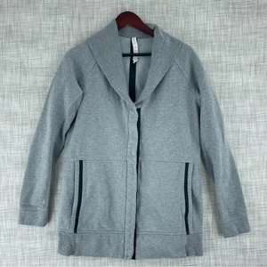 Lululemon Sweatshirt button down Womens Size 6 Gray 0682 - Picture 1 of 7