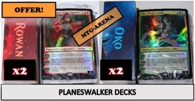 MAGIC THE GATHERING DECK PLANESWALKER IL TRONO DI ELDRAINE ROWAN OKO NUOVO x2 - Immagine 1 di 4