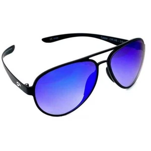 Flying Eyes Cooper Aviator Matte Black Frame Gradient Mirror Saphire Lens - Picture 1 of 1