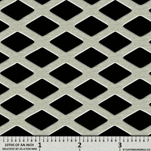 CCG UNIVERSAL 6"" x 36"" PERF DIAMANTE PARRILLA REJILLA MALLA HOJA PLATA - Imagen 1 de 4