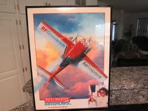 PEGGY WAGSTAFF World Champion female Stunt Pilot Signed FRAMED PICTURE 25" x 19" - Picture 1 of 11