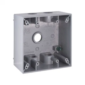 NEW BELL 5337-0 BOX OUT WP DIE CAST AL 31 CU-IN 2 5 HOLES 1/2 IN. - Picture 1 of 3