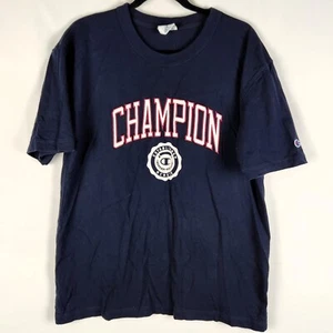 Champion Heritage Mens Shirt Size Medium Navy Blue Logo Embroidered Short Sleeve - Picture 1 of 11