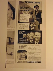 1940 BROMO-SELTZER- Headache- All Around Relief  vintage print ad - Picture 1 of 1