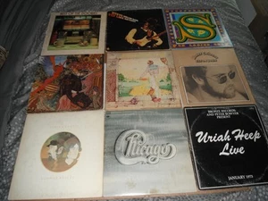9 record album covers only no vinyl elton john steppenwolf 1970's classic rock - Picture 1 of 7
