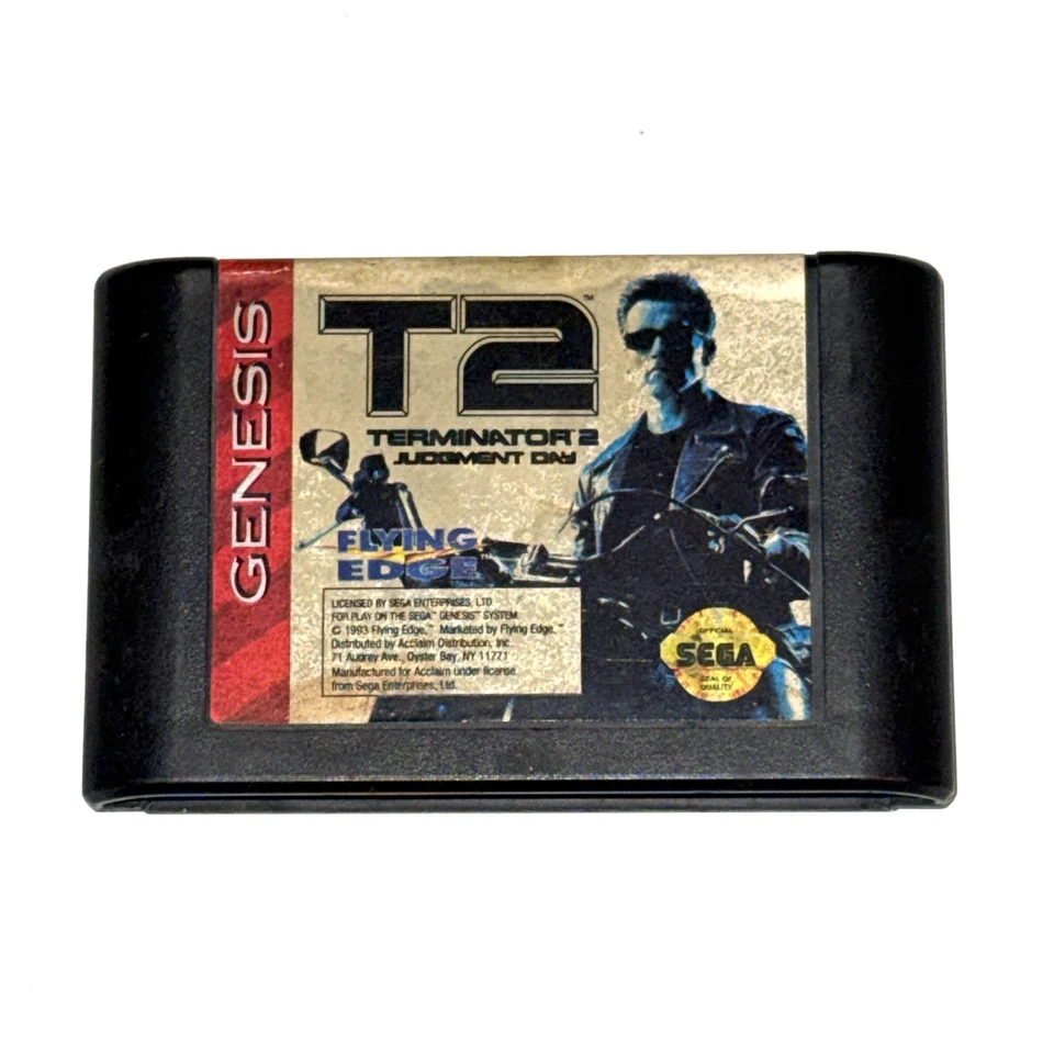T2 Terminator 2: Judgment Day (Sega Genesis, 1993) Cartridge Only - Image 1 of 1