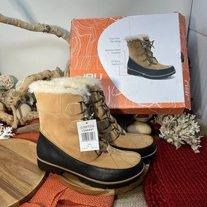 JBU Maldive-Weather Ready Wmn’s Tan B2SGT04 Faux Fur Lining Snow Boots Size 7 - Picture 1 of 8
