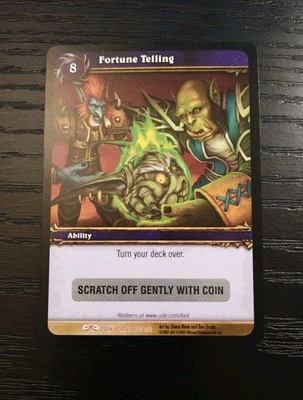Unscratched Fortune Telling World Of Warcraft TCG Loot Card  - Image 1 of 2
