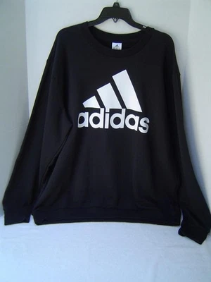 NUEVA SUDADERA PARA HOMBRE ADIDAS NEGRA CON LOGO BLANCO NUEVA CON ETIQUETAS TALLA 2XL Foto 1 de 4