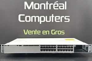 CISCO C9300-24T-A 24-port GbE RJ-45 Network Switch /w 2x PSU & Rackmount ears - Picture 1 of 6