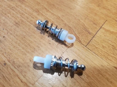 XRAY M18 Aluminum Threaded Shock Set (2) Silver w/Option Springs Super Rare Nice - Image 1 of 4