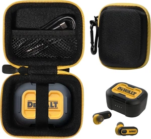 CaseSack Custodia da Trasporto per Auricolari DEWALT Jobsite Pro‐X1 TWS – Nero Semirigido - Foto 1 di 5
