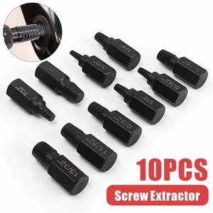 Juego de herramientas de brocas extractor de tornillos dañado de 10 piezas removedor de pernos rotos - Imagen 1 de 18