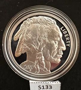 2001 Smithsonian American Buffalo Proof/BU Silver Dollar Set OGP Box/COA S133 - Picture 1 of 8