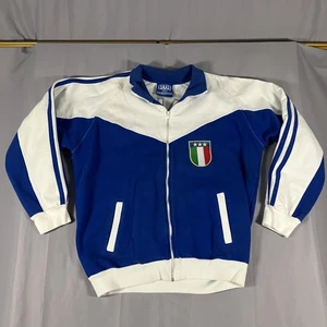 Italy Italia Jacket Mens Large Blue White Soccer Full Zip Track Top Stylo - Picture 1 of 16