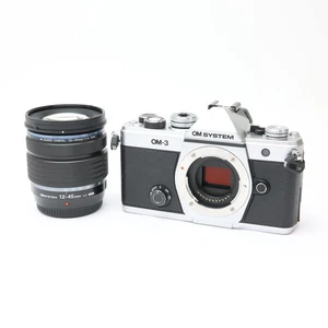 OM SYSTEM OM-3 Silver + 12-45mm F/4 PRO Lens Kit -Near Mint- #200 - Picture 1 of 12