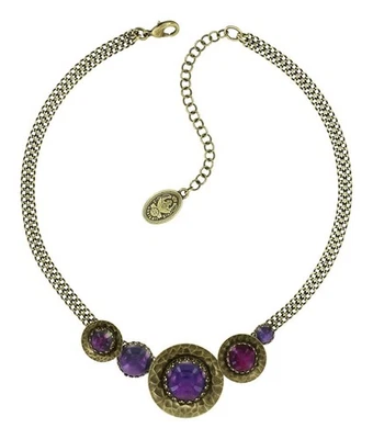 Konplott: Collier Honey Drops in Space,  Schalen-Elemente mit Glasdrops - Bild 1 von 2