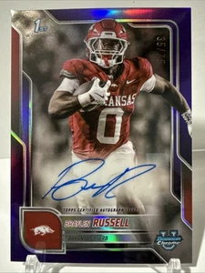 2025 Bowman Chrome U - PURPLE AUTO #BCA-BR Braylen Russell 1st 35/75 - Picture 1 of 2