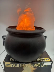 Vtg Cauldron Flame F/X Authentic Looking Flame Halloween Decor *TESTED, WORKS* - Picture 1 of 12
