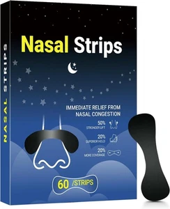 Nasal Strips for Snoring(60 Count)Extra Strength Nose Strips for BreathingH... - Picture 1 of 8