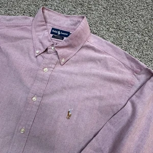 Men’s Polo Ralph Lauren Red Yarmouth Button Down Shirt Size 18-34/35 - Picture 1 of 8