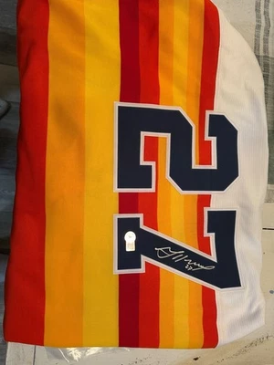 Houston Astros Jose Altuve Autographed Orange Throwback Nike - Image 1 of 4