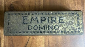 Vintage Empire Domino Set In Original Tin Complete 28 Dominoes - Picture 1 of 10