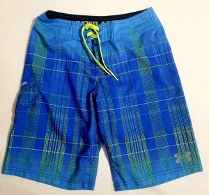 Under Armour Boy's Youth Kids Swim Trunks 25" Size 10 Logo Side Pocket - Picture 1 of 5