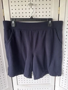 Pantalones Cortos Modal T by Talbots Azul Marino Algodón Pull On Para Mujer Lg Elastizados Comodidad - Imagen 1 de 4