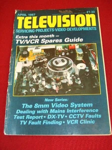 TELEVISION - THE 8MM VIDEO SYSTEM - April 1987 # 438 - Picture 1 of 1