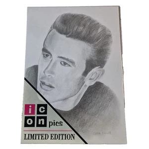 James Dean Hand Sketched Drawing  From icon Pics Limited Edition Quality Print - Picture 1 of 6
