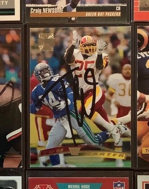 TOM CARTER Washington Redskins - Notre Dame 1996 TSC SIGNED / AUTOGRAPH Card - Image 1 of 1